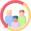 Customer lifecycle and engagement icon