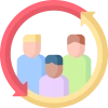 Customer lifecycle and engagement icon
