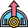 Performance growth and optimization icon