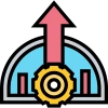 Performance growth and optimization icon