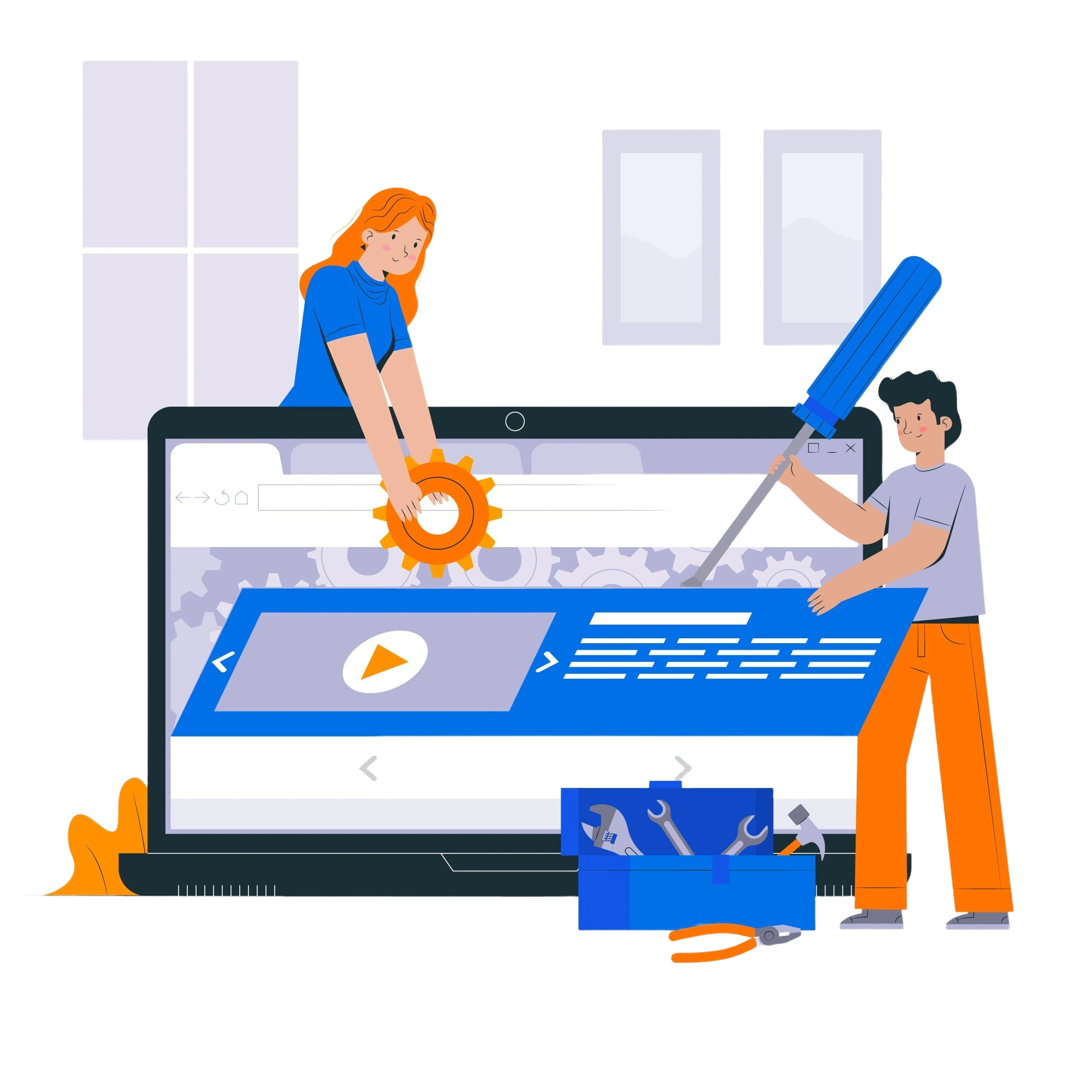 Website development and maintenance illustration
