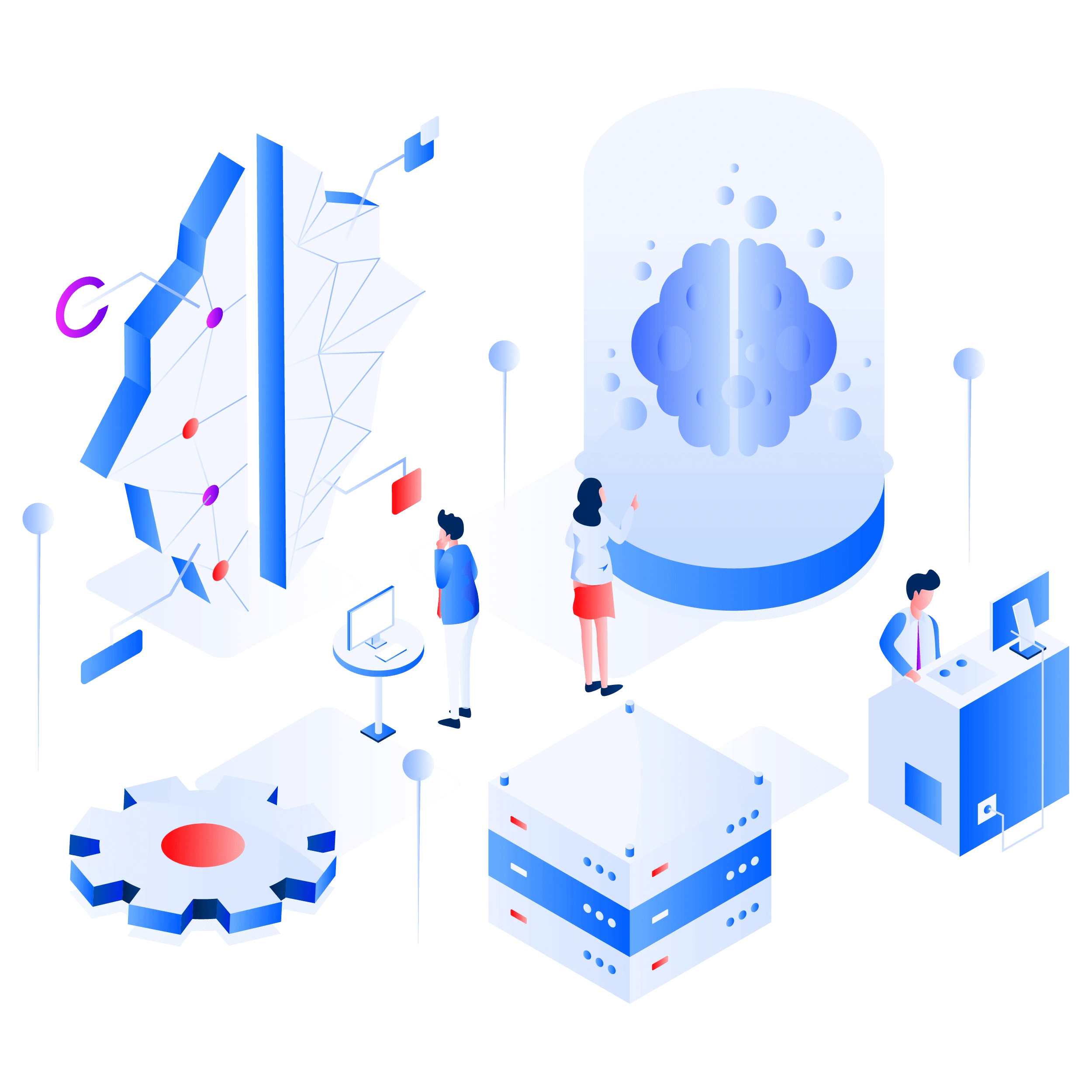 AI technology and data processing illustration