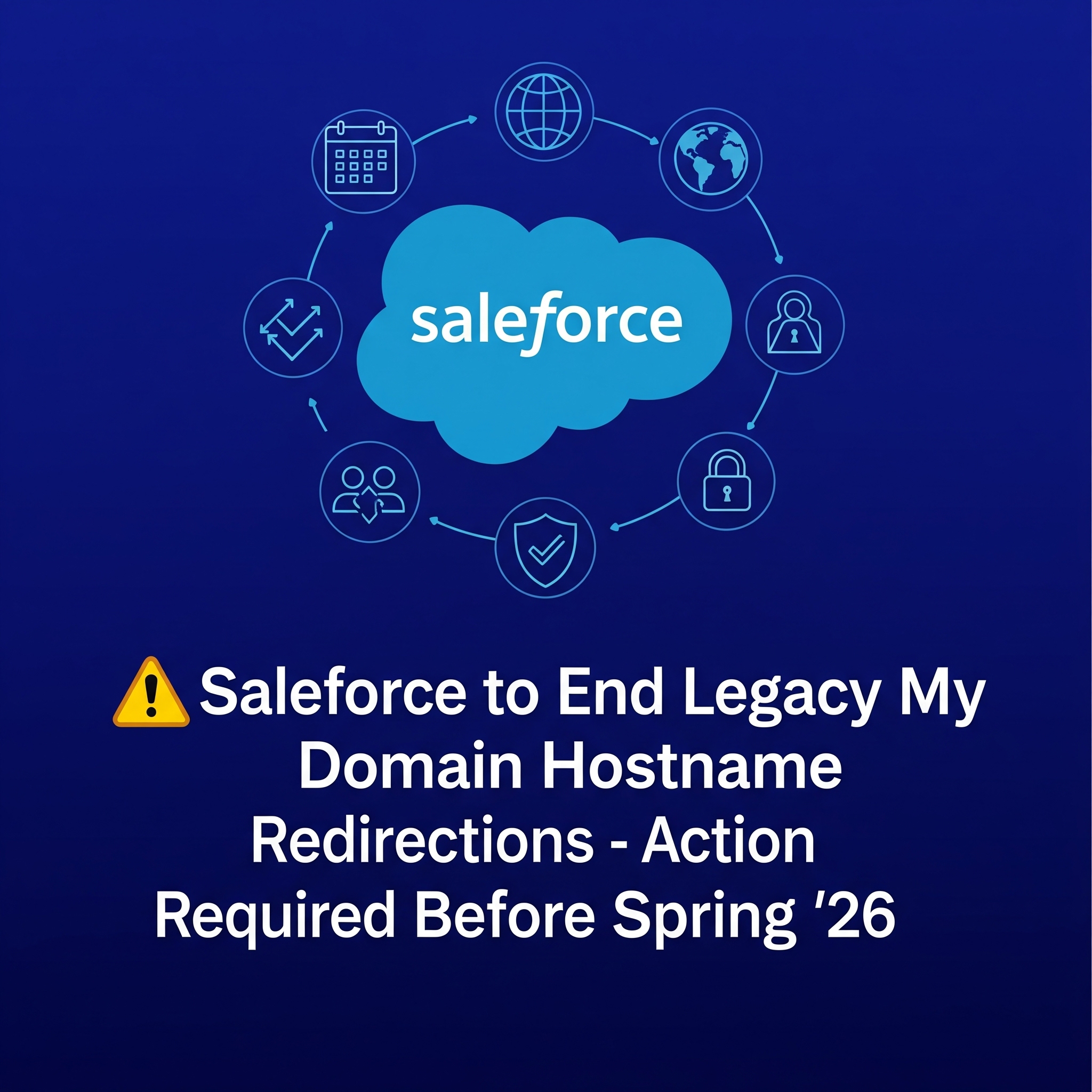 🚨 Salesforce to End Legacy My Domain Hostname Redirections – Action Required Before Spring ’26