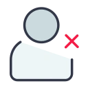User remove or delete account icon
