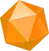 Orange geometric shape icon