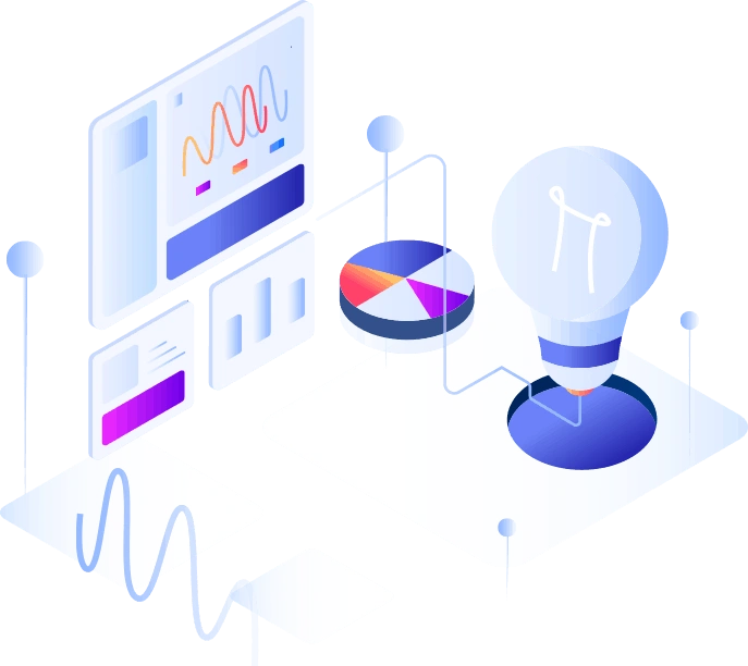 Data analytics and innovation concept illustration